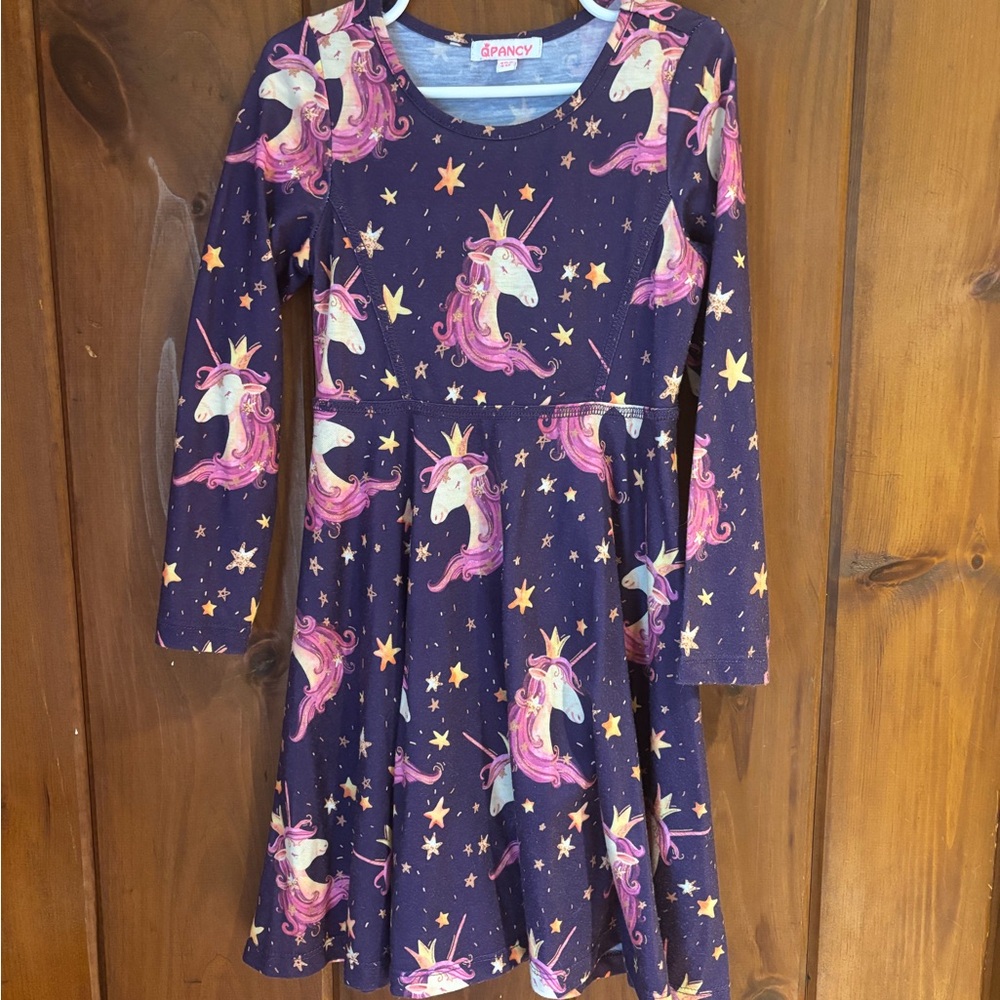 Girls' Unicorn Print Dress